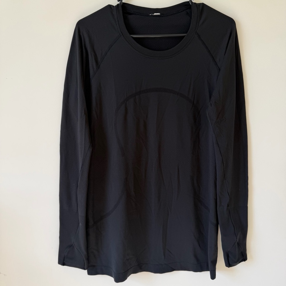 Lululemon Athletica Active Long sleeve Top Black Size 12